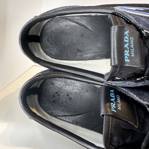 Prada 2EG276 Navy Suede Sneakers Men’s UK 11 / US 12 Pre-Owned No Insoles Italy main image 4